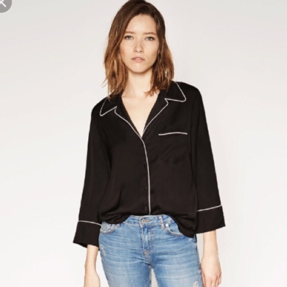Zara Basic Pyjama Top